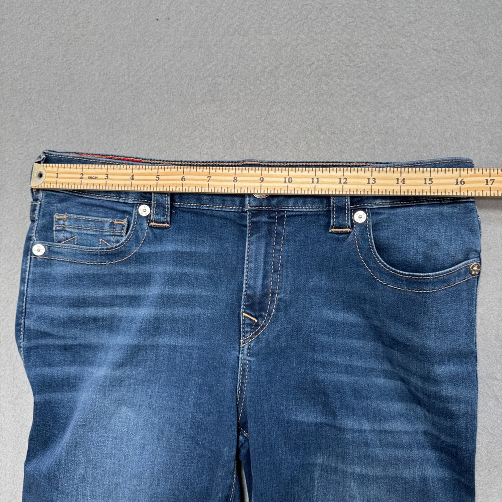 True Religion Jeans Women's 32 Blue Denim Halle Mid Rise Super Skinny Slim Fit - Picture 3 of 6